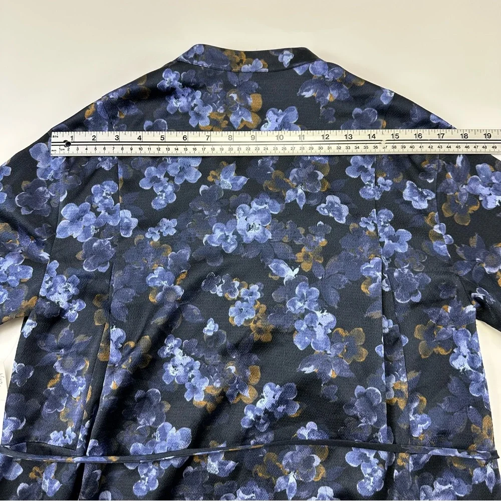Vince Plumeria Blooms Hammered dress Small long sleeve midi Wedding Guest Floral - Picture 13 of 17